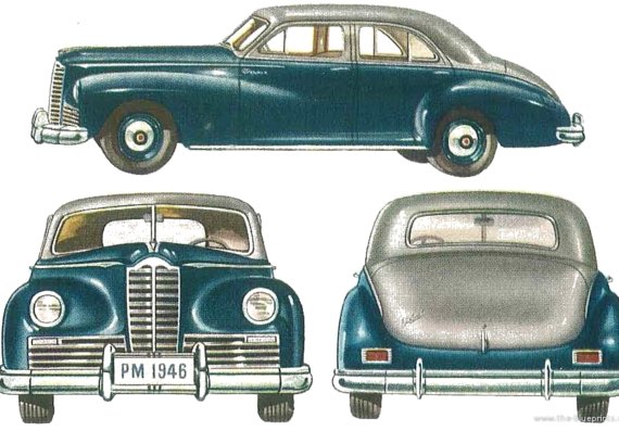 Packard Clipper Six (1946) - Разные автомобили - чертежи, габариты, рисунки автомобиля