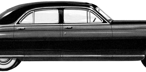 Packard Deluxe Super Eight Touring Sedan (1948) - Разные автомобили - чертежи, габариты, рисунки автомобиля