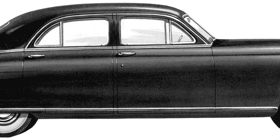Packard Super Eight Touring Sedan (1948) - Разные автомобили - чертежи, габариты, рисунки автомобиля