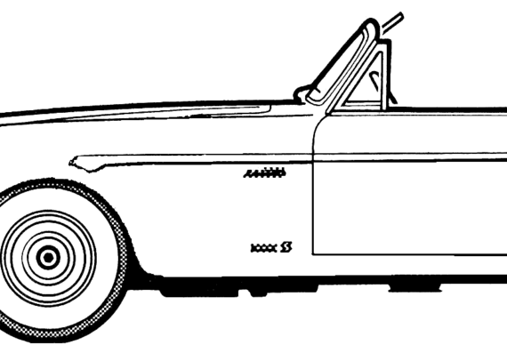 Packard Vignale Convertible (1948) - Разные автомобили - чертежи, габариты, рисунки автомобиля