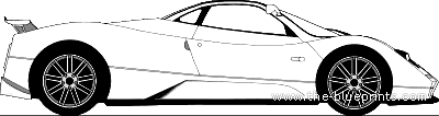 Pagani Zonda C12 (1999) - Пагани - чертежи, габариты, рисунки автомобиля