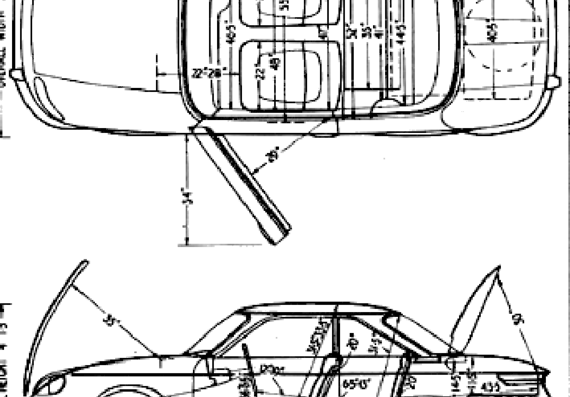 Panhard 24 CT (1964) - Панхард - чертежи, габариты, рисунки автомобиля