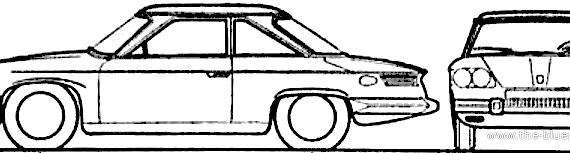 Panhard 24 CT (1965) - Разные автомобили - чертежи, габариты, рисунки автомобиля