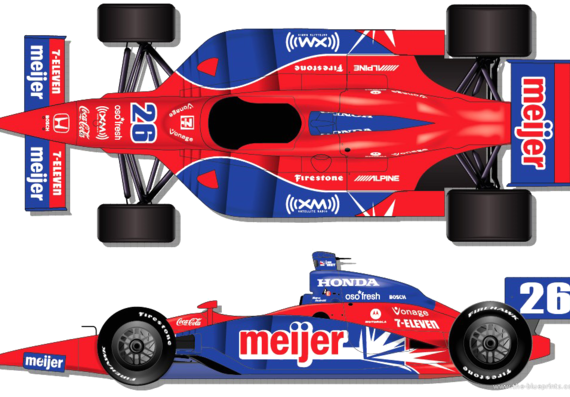 Panoz Andretti Indycar (2008) - Разные автомобили - чертежи, габариты, рисунки автомобиля