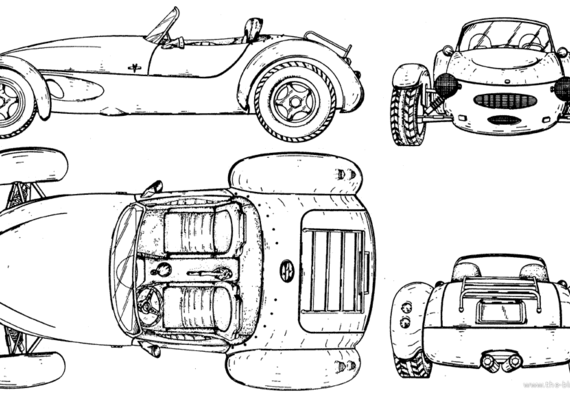 Panoz Roadster - Пэноз - чертежи, габариты, рисунки автомобиля