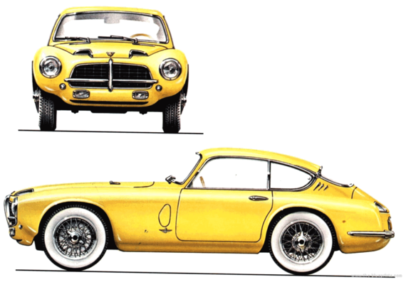 Pegaso Z 102 (1951) - Разные автомобили - чертежи, габариты, рисунки автомобиля