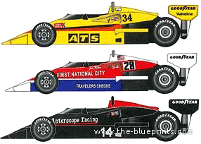 Penske PC4 F1 GP (1977) - Разные автомобили - чертежи, габариты, рисунки автомобиля