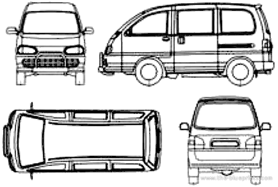 Perodua Rusa (2004) - Разные автомобили - чертежи, габариты, рисунки автомобиля