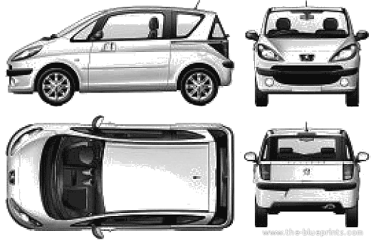 Peugeot 107 3-Door (2006) - Peugeot - drawings, dimensions, pictures of the car