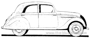 Peugeot 202 - Пежо - чертежи, габариты, рисунки автомобиля