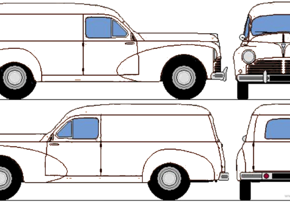 Peugeot 203 Comercialle - Peugeot - drawings, dimensions, pictures of the car