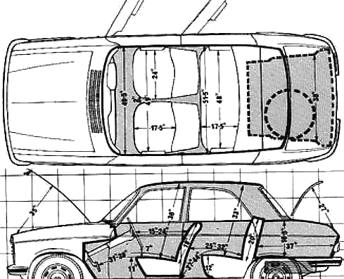 Peugeot 204 (1972) - Peugeot - drawings, dimensions, pictures of the car
