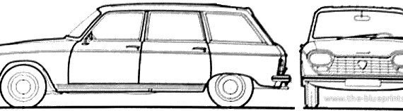 Peugeot 204 Break (1968) - Пежо - чертежи, габариты, рисунки автомобиля