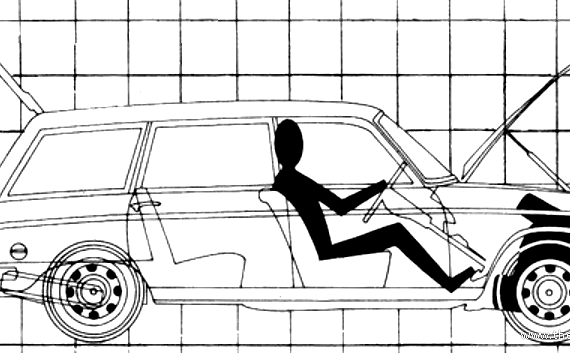 Peugeot 204 Break (1970) - Peugeot - drawings, dimensions, pictures of the car