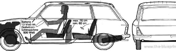 Peugeot 204 Break (1971) - Peugeot - drawings, dimensions, pictures of the car