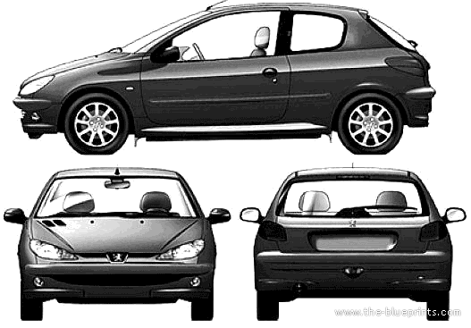 Peugeot 206 3-Door (2006) - Peugeot - drawings, dimensions, pictures of the car