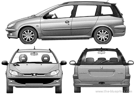 Peugeot 206 Break (2006) - Peugeot - drawings, dimensions, pictures of the car