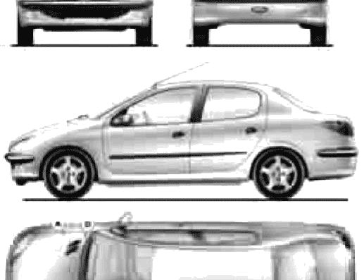 Peugeot 206 Sedan - Peugeot - drawings, dimensions, pictures of the car