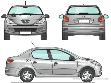 Peugeot 207 4-Door (2013) - Peugeot - drawings, dimensions, pictures of the car