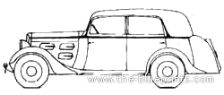 Peugeot 301CR Berline N8L (1933) - Peugeot - drawings, dimensions, pictures of the car
