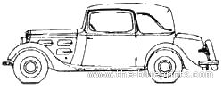 Peugeot 301CR Coupe Decapotable Golf CD4 (1933) - Peugeot - drawings, dimensions, pictures of the car