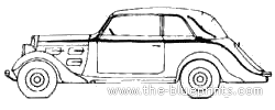 Peugeot 301CR Coupe Decapotable Golf CD5 (1934) - Peugeot - drawings, dimensions, pictures of the car