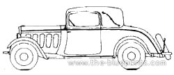 Peugeot 301C Coupe decapotable CL2 (1932) - Пежо - чертежи, габариты, рисунки автомобиля