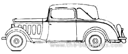 Peugeot 301C Coupe decapotable CL3 (1933) - Пежо - чертежи, габариты, рисунки автомобиля
