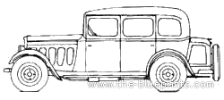 Peugeot 301C Limousine N3L2 (1932) - Пежо - чертежи, габариты, рисунки автомобиля
