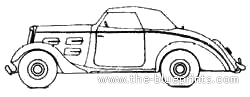 Peugeot 301D Coupe Decapotable CD6 (1936) - Peugeot - drawings, dimensions, pictures of the car