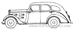 Peugeot 301D Limousine A6L (1936) - Peugeot - drawings, dimensions, pictures of the car
