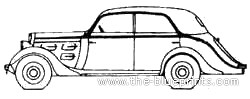 Peugeot 301LR Berline Profilie NP5 (1933) - Пежо - чертежи, габариты, рисунки автомобиля