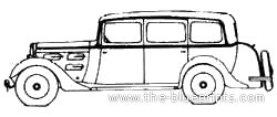Peugeot 301LR Limousine Familiale N8F (1933) - Пежо - чертежи, габариты, рисунки автомобиля