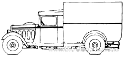 Peugeot 301T Camionnette B3 (1933) - Peugeot - drawings, dimensions, pictures of the car