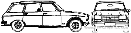 Peugeot 304 Break - Peugeot - drawings, dimensions, pictures of the car