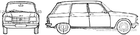 Peugeot 304 Break GL - Peugeot - drawings, dimensions, pictures of the car