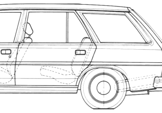 Peugeot 305 Break (1983) - Пежо - чертежи, габариты, рисунки автомобиля