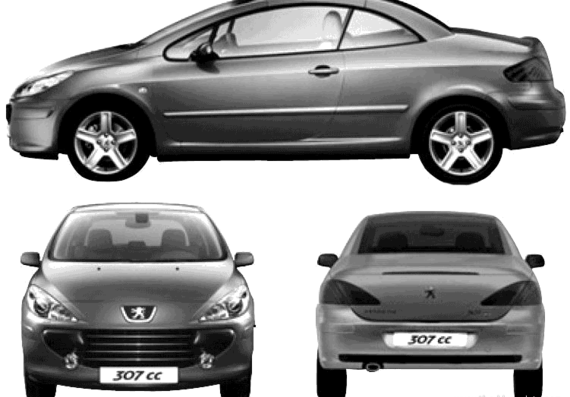 Peugeot 307 CC (2006) - Peugeot - drawings, dimensions, pictures of the car