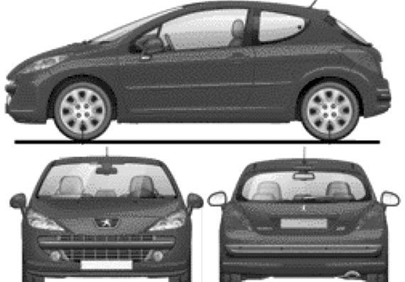 Peugeot 308 3-Door (2010) - Peugeot - drawings, dimensions, pictures of the car