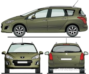 Peugeot 308 SW (2012) - Peugeot - drawings, dimensions, pictures of the car