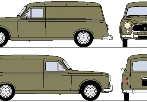 Peugeot 403 Fourgon (1960) - Peugeot - drawings, dimensions, pictures of the car