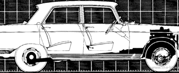 Peugeot 404 (1965) - Пежо - чертежи, габариты, рисунки автомобиля