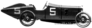 Peugeot 4.5 Litre GP (1914) - Пежо - чертежи, габариты, рисунки автомобиля