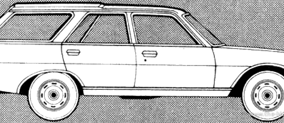Peugeot 504 Break (1981) - Пежо - чертежи, габариты, рисунки автомобиля