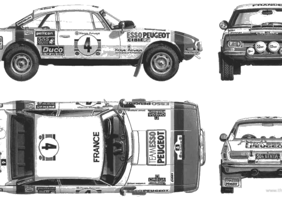 Peugeot 504 Coupe Rallye - Peugeot - drawings, dimensions, pictures of the car