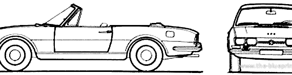 Peugeot 504 abrio;et (1970) - Пежо - чертежи, габариты, рисунки автомобиля