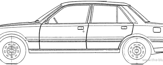 Peugeot 505SR (1979) - Пежо - чертежи, габариты, рисунки автомобиля