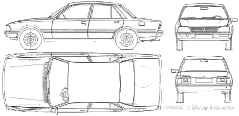 Peugeot 505 (1979) - Пежо - чертежи, габариты, рисунки автомобиля