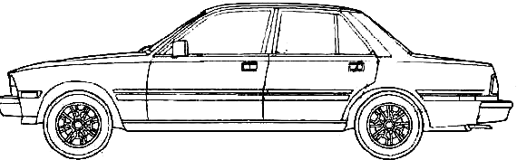 Peugeot 505 TD (1981) - Пежо - чертежи, габариты, рисунки автомобиля