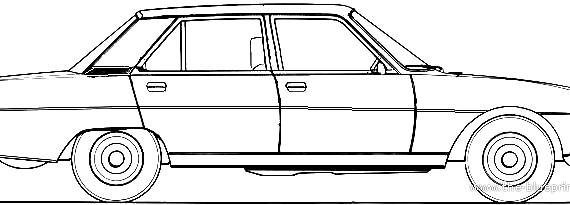 Peugeot 604 (1979) - Пежо - чертежи, габариты, рисунки автомобиля